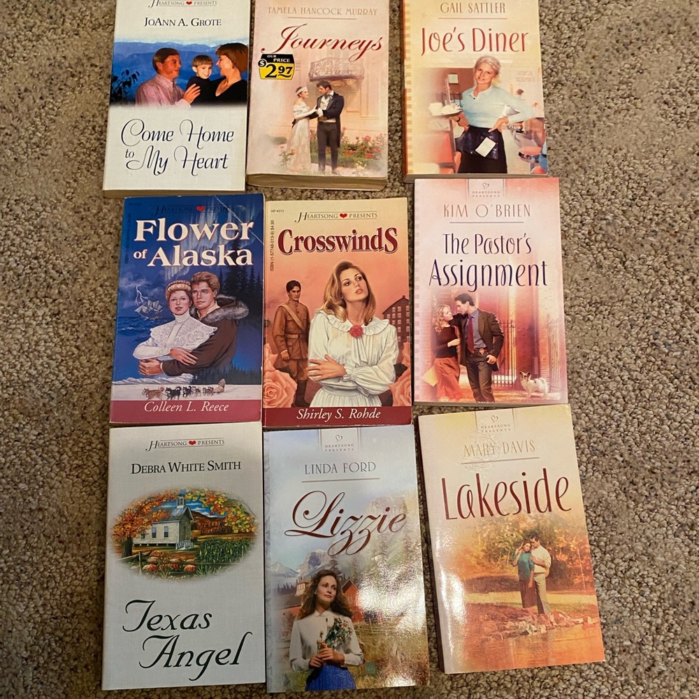 9 Heartsong Paperback Books